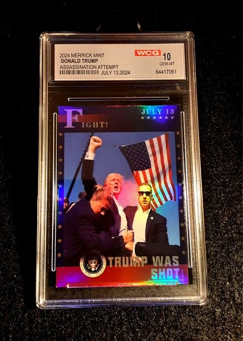 Donald Trump 2024 Merrick Mint Graded WCG 10 President 45 & 47 Fight!