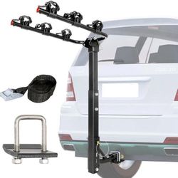 (New) $49 Tile Foldable 3-Bike Rack Mount Bicycle Carrier for 2” Hitch Trucks SUVs 110lbs Max