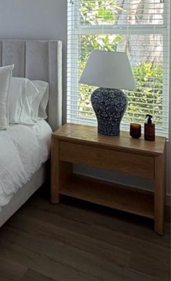 Nightstand Baja White Oak Wood 30”