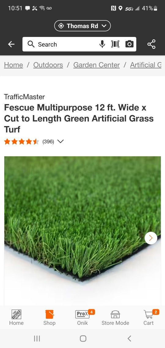 Artificial Turf Brand New Full Roll 12 X 56