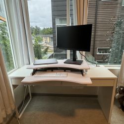 Desk And Standing Desk Combo