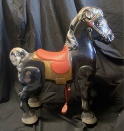 Antique Mobo Metal Toy Horse