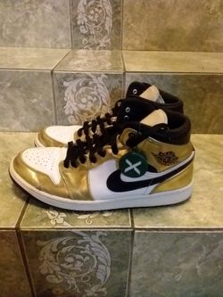 Air JORDAN Mid Metallic Gold 10.5 M