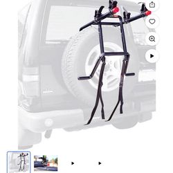 Allen Sports Deluxe 2-Bicycle Spare Tire Mounted Bike Rack, Model 302DN, Black