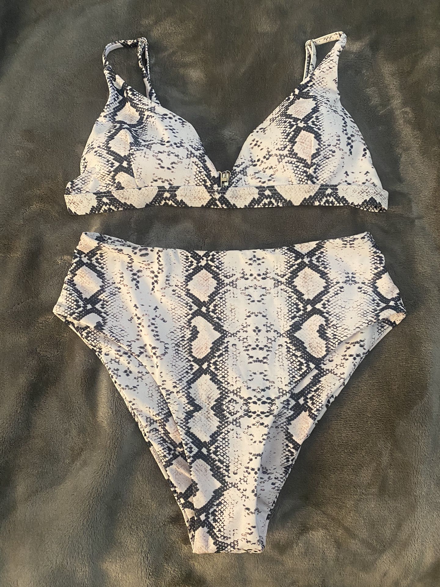 Leopard Print High-Waisted Two-Piece Bikini Set Swimsuit