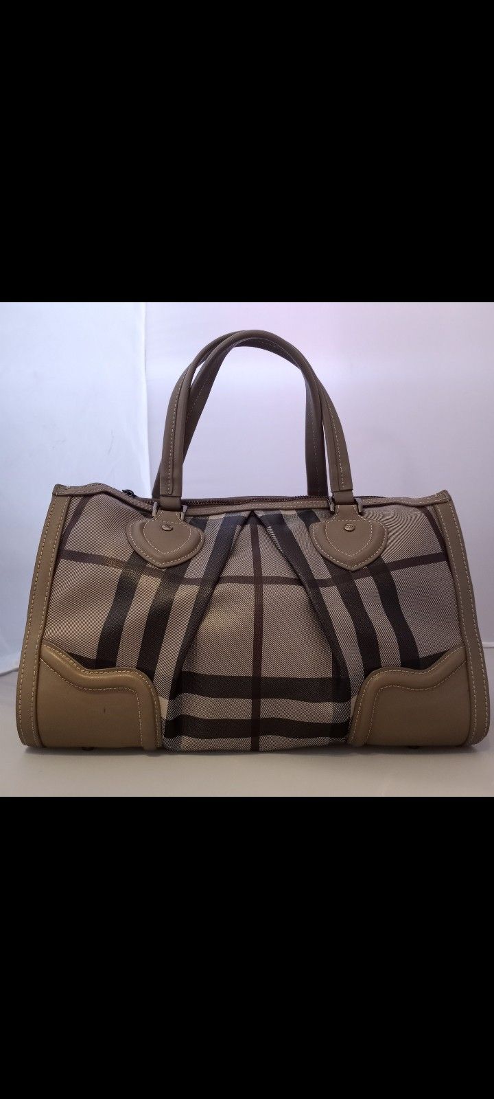 Gorgeous Smokey Checkered Plum Burberry Purse