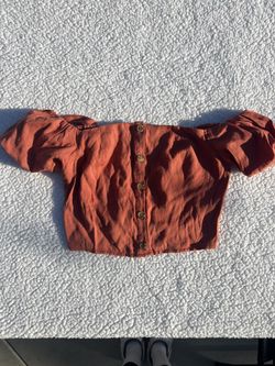 Rust Orange Crop Top