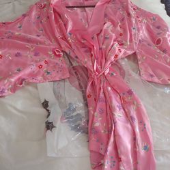 Pink Real Silk Robe (Victoria secret)