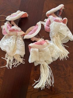 #2409- 3 Southern Belle Christmas Ornaments 