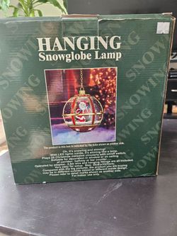 🎄 Hanging Snow Globe Lamp with LED Lights & Christmas Music