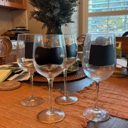 Wine Glasses With Labels