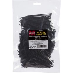 Morris Products Ultraviolet Black Nylon Cable Ties – 8 Inch