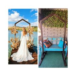 Rustic Arch Wedding Backdrop 7ft