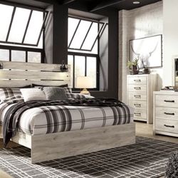 Cambeck Whitewash Panel Bedroom Set
