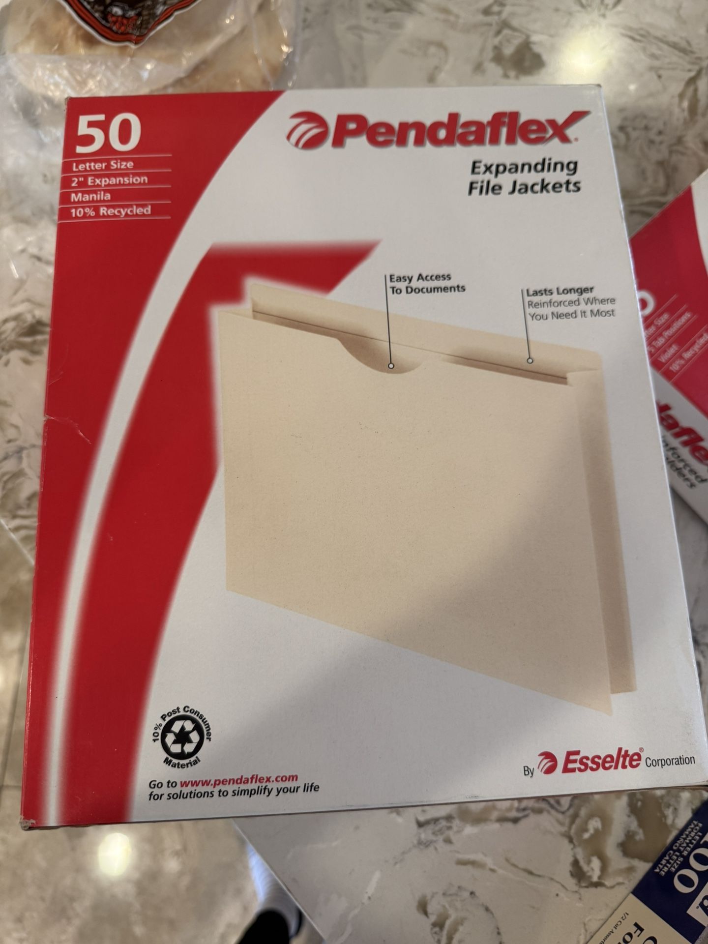New In Box Pendaflex Expendable File Jackets - 50