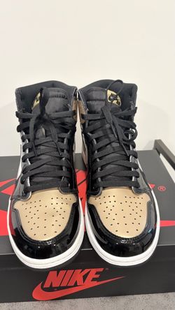 Air Jordan 1 Retro High OG NRG Patent Gold Toe - Size 10.5 - 861428 007 OG ALL