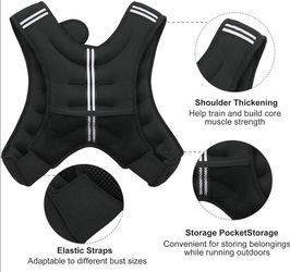 ZUETK 10lb Weighted Vest Black Unisex