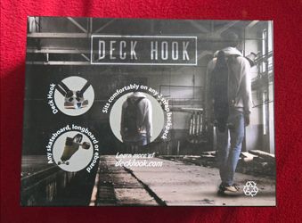 Skateboard deck hook