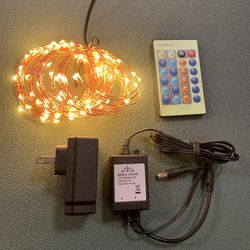 33 Feet Copper Led String Lights With Remote Christmas