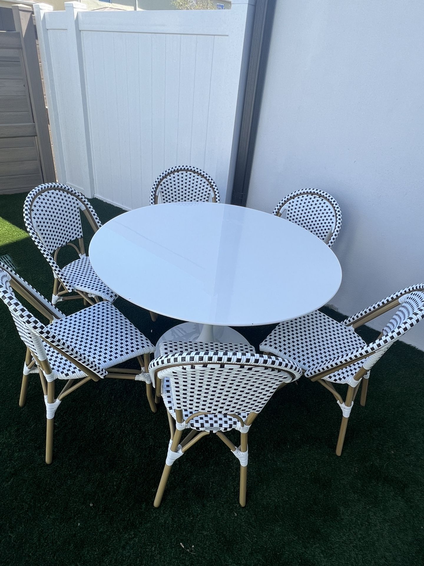 Designer outdoor dining set