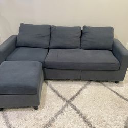 Small Couch (77.6 L x 35 H) and Rug (8 x 10)