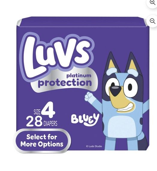 Luvs Bluey Diapers Size 4 (Bags)