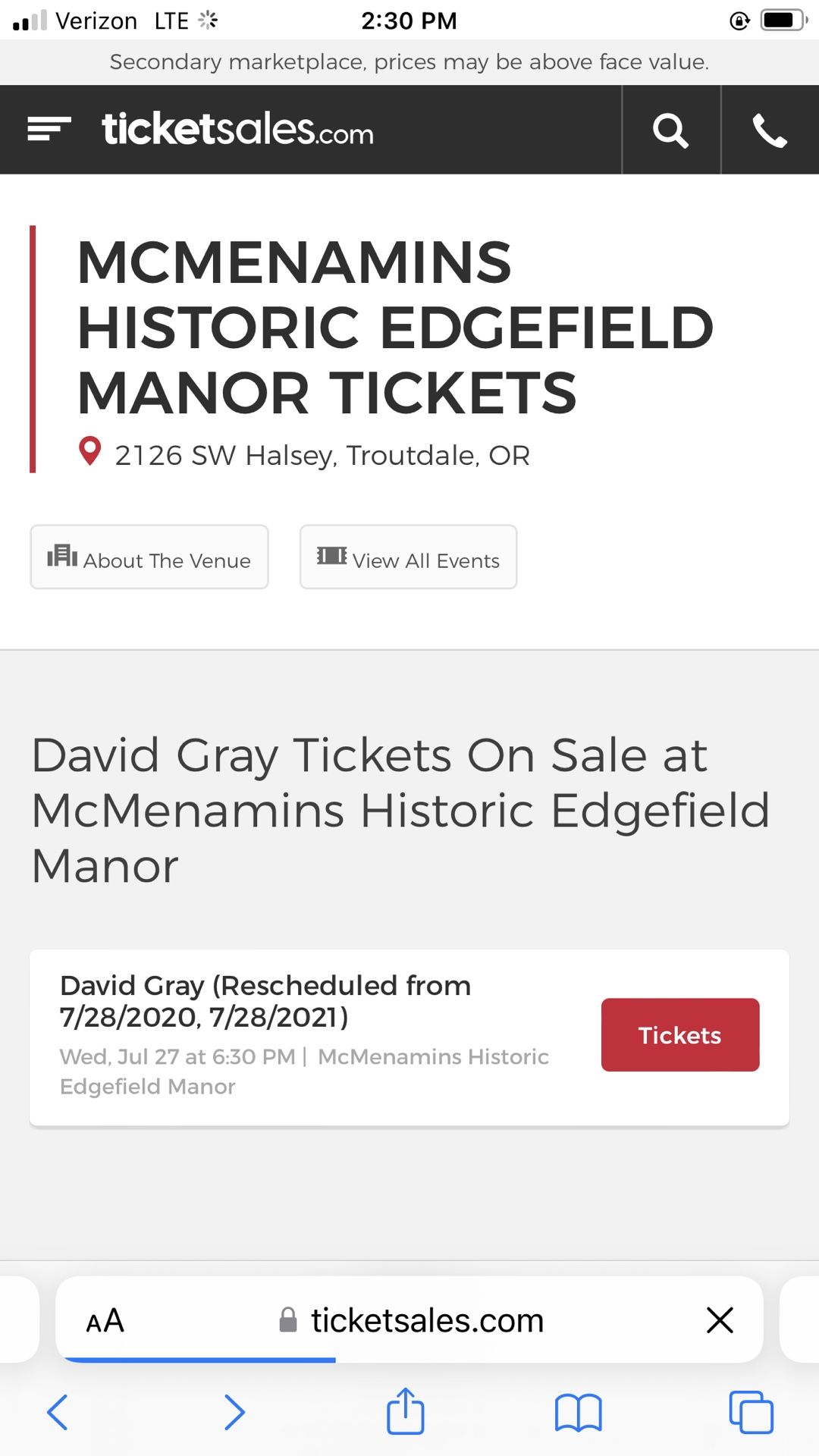 David grey Tickets