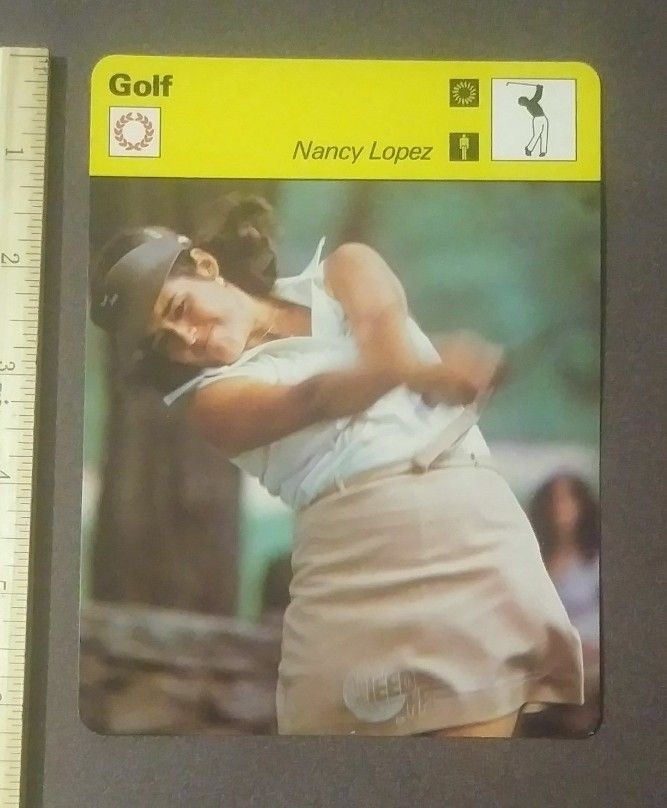 1979 Sportscaster Golf Nancy Lopez First Year Phenomenon Sports Photo Large Over-sized Card HTF Collectible Vintage Italy