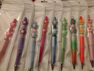 Double Flower Beaded Ink Pens