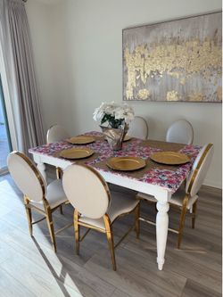 Table and 6 chairs
