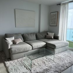 Gray Sectional Sofa With Chaise