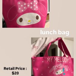 Lunch Bag Sanrio My Melody Hello Kitty 