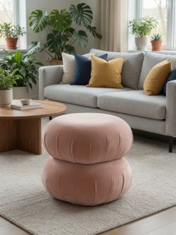 Joybird Azura Ottoman (Royale Blush)