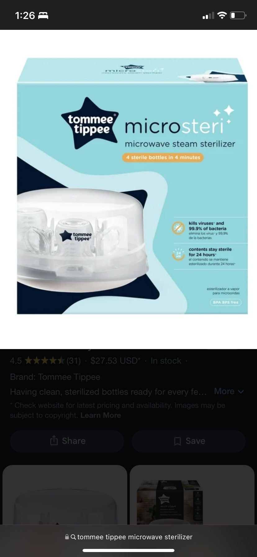 Baby Bottle Sterilizer 