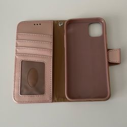 iPhone 11 Rose Gold Wallet Case