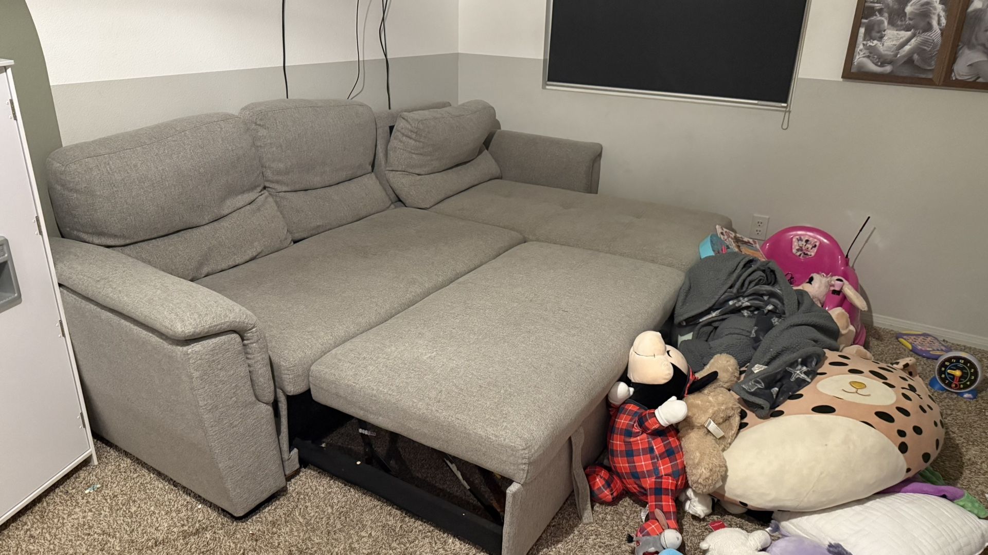 Couch With Pull Out And Chaise Storage