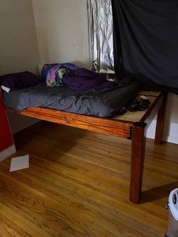 Free pickup asap Handcrafted Wood Twin Twin XL Bed Frame