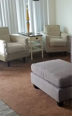 Beige chairs two