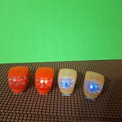 4 pack Led Safety  Bicycle  Scooter Bikr Front Rear Lights Red/White-$8.00