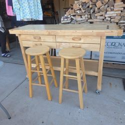 Bench Work Bench With Stools 