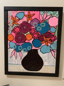 Original abstract art, Abstract flowers