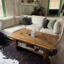 modular cream corduroy couch