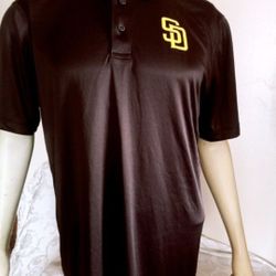 New San Diego Padres Majestic Polo Shirt Men Med