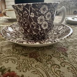 Brown Calico - Cup & Saucer ☕️