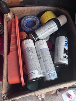 Box of spray paint