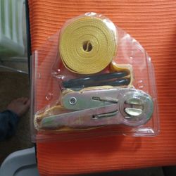 AMERICAN CARGO,2" YELLOW STRAPED RATCHETING 