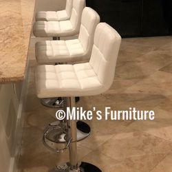 New Adjustable Bar Stools (3 Colors Available ) Black White Gray 