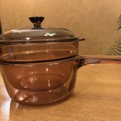 Corning Ware Visions 3pc Double Boiler/Sauce Pan