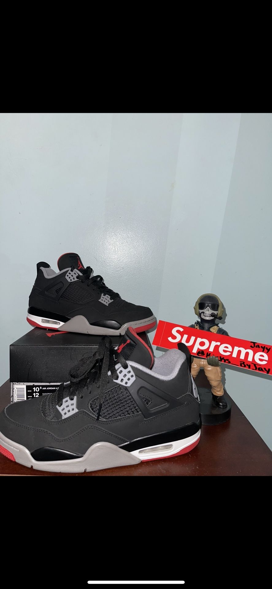 Jordan Bred 4s Size 10.5 Used