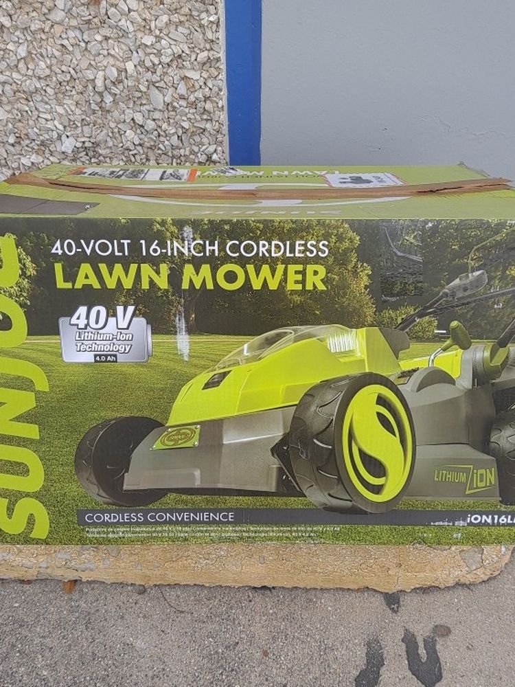 Sunjoe iON16LM 40 Got Cordless Push Mower With 4AH Battery And Charger